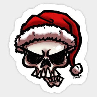 Christmas Skull Sticker